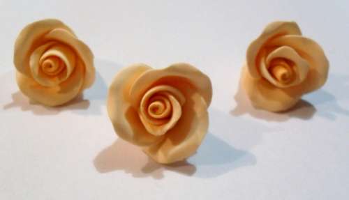 Gumpaste Roses - Peach - Click Image to Close